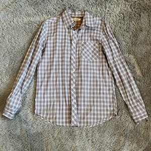 Ben Sherman men’s white, blue, and red plaid dress shirt